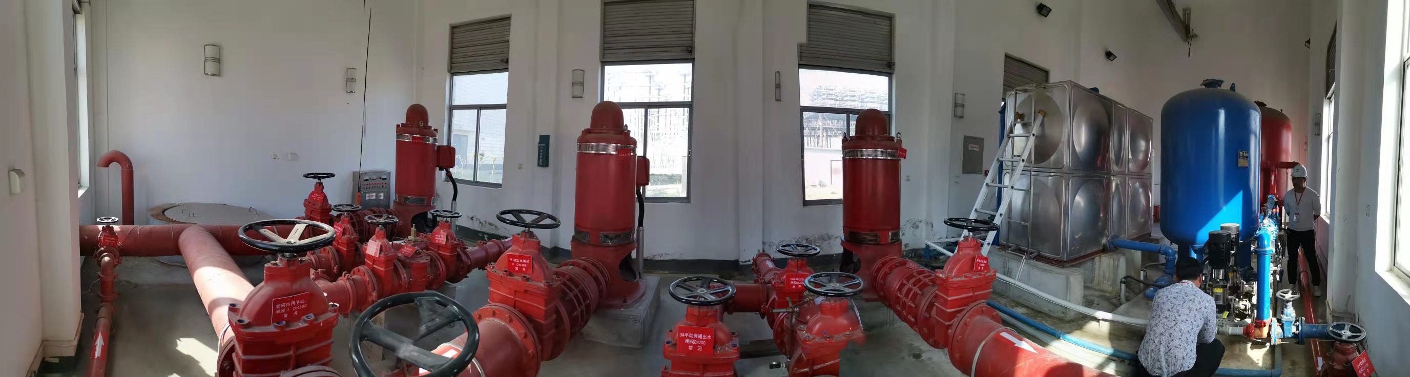 河南某1000KV高壓變電站項目用長軸消防深井泵已調試完畢(圖1)